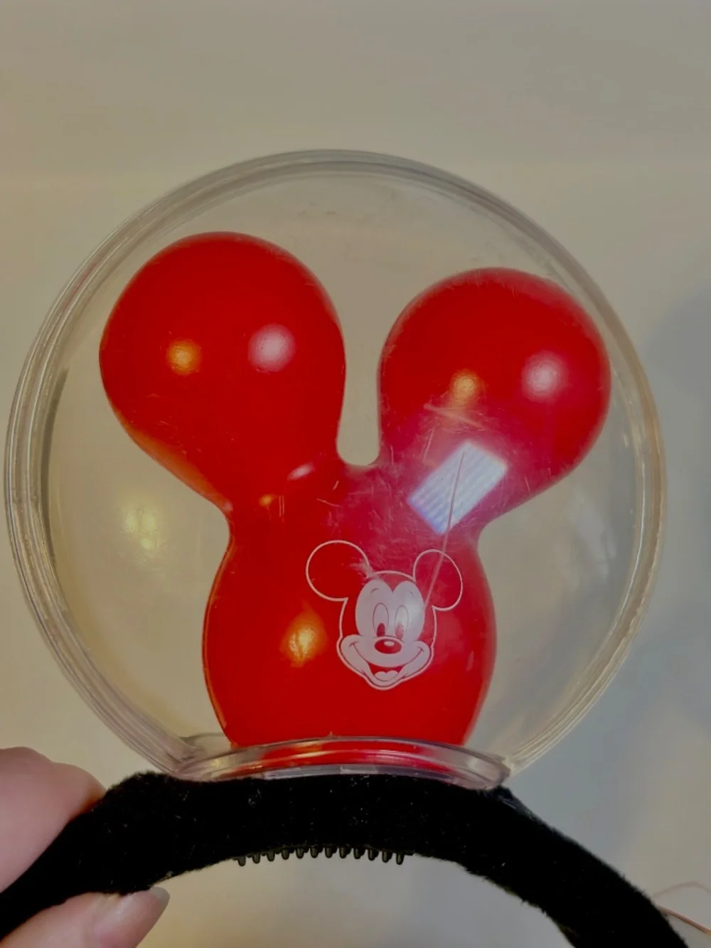 Disney Parks Mickey Mouse Ears Headband Light Up Red Balloons Best Day Ever NWT
